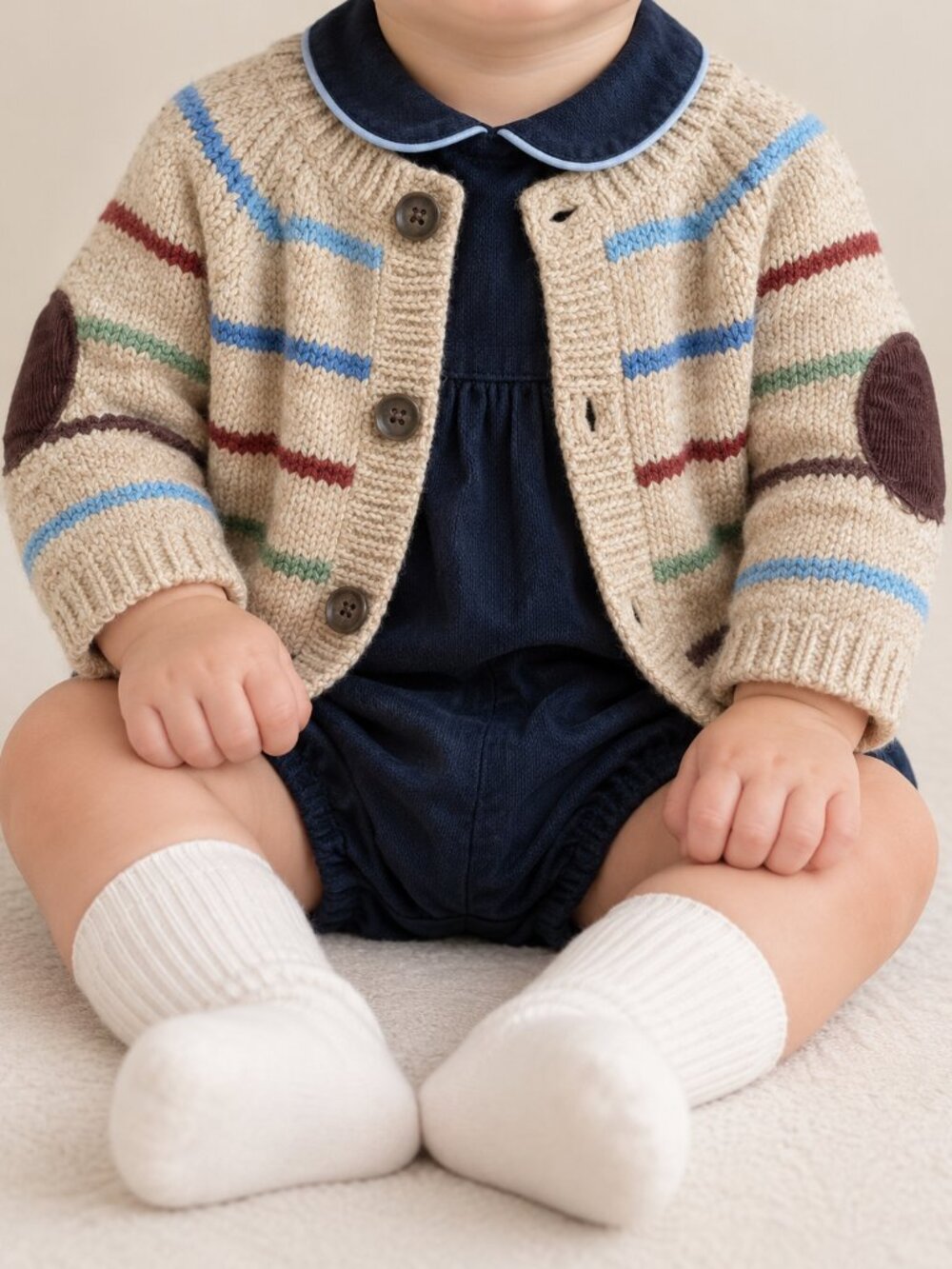 Janie and Jack 100% Wool Striped Cardigan Sweater 3–6M for fall